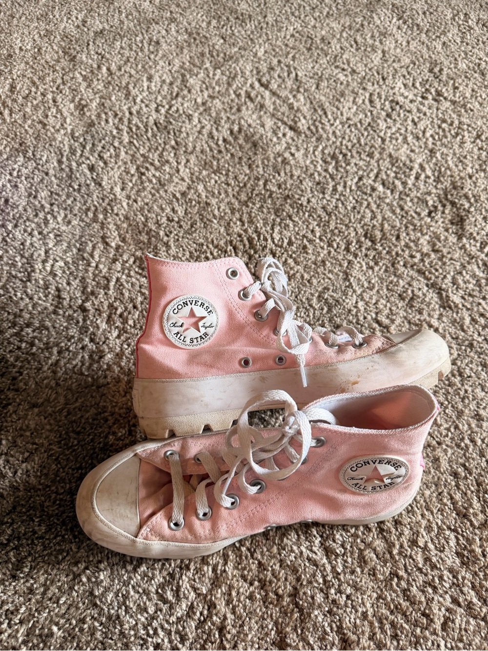 Converse Pink High-Top Canvas Sneakers
